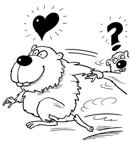 Couple Of Hamsters Are Running Away  Coloring Page